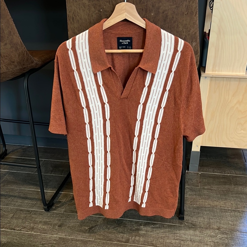 Abercrombie Men's Rust Polo Shirt
